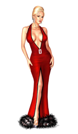 Нарисовать женщину в Вечернем платье