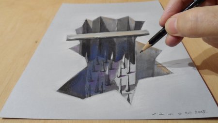 Объемный лист рисунок