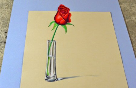 Розы в вазе рисунок