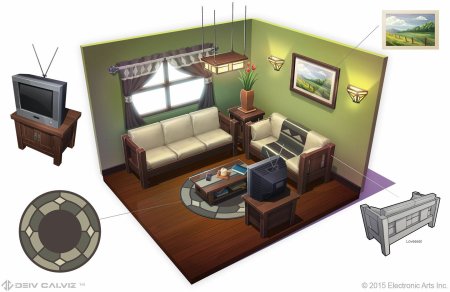 Комнаты в SIMS 4