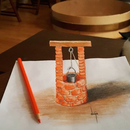 Аппликация колодец