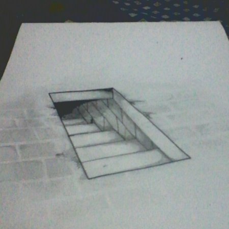 Иллюзия лестницы на бумаге