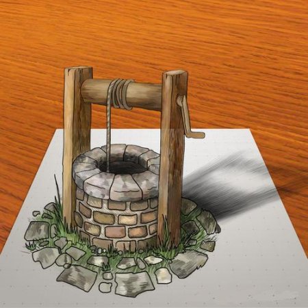 Колодец рисование