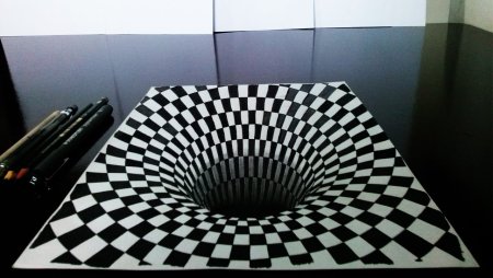 Плитка с оптической иллюзией