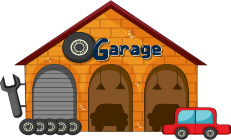 Гараж для детей без фона
