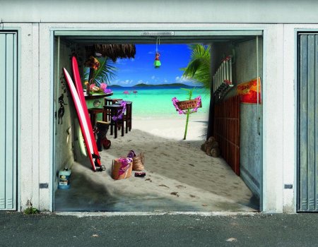 3 Д наклейки на ворота гаража