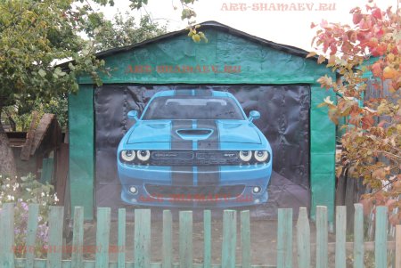 Рисунки на воротах гаража