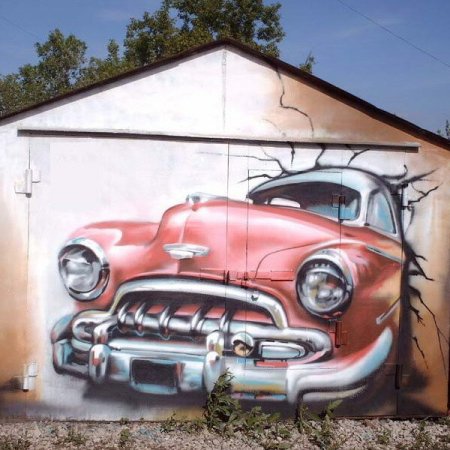 Разрисовать гаражные ворота