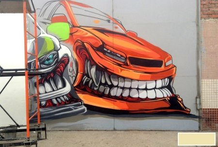 Машина в мультяшном стиле