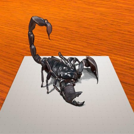 Скорпион 3д ручкой