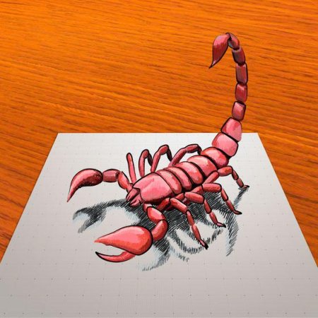 Тату Скорпион дотворк