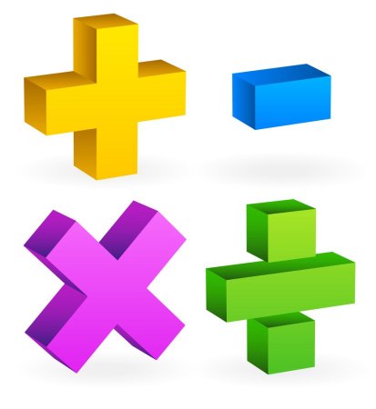 Объемные математические знаки