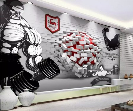 Роспись стен в спортивном стиле