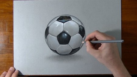 Футбольный мяч красками