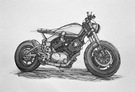 Зарисовка мотоцикла