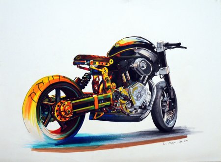 3d рисунки мотоциклов (49 фото)