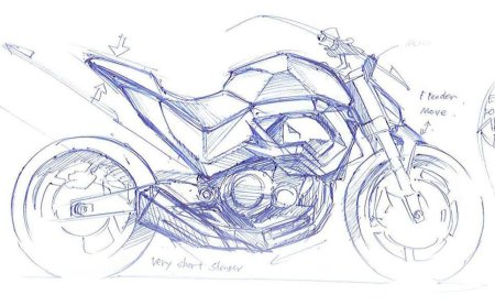 Мотоцикл Кавасаки рисунок