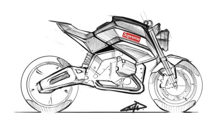 Мотоцикл части рисованный