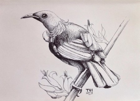Чернильная птица рисунок