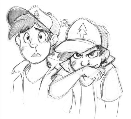 Гравити Фолз Диппер для срисовки