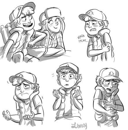 Скетчи героев Гравити Фолз