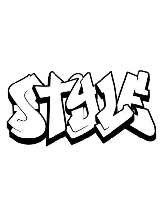 Картинки раскраски граффити