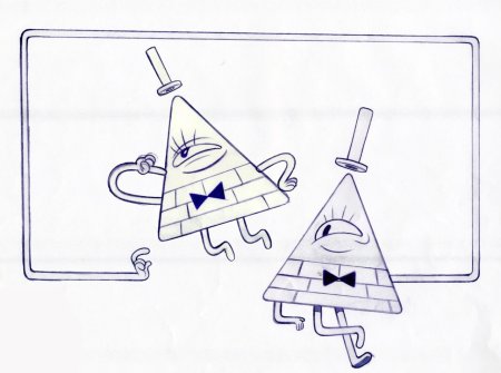 Раскраска Гравити Фолз треугольник