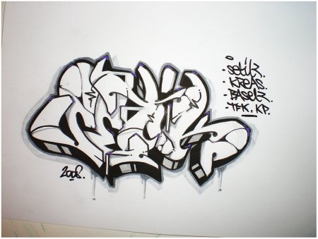 Graffiti на бумаге