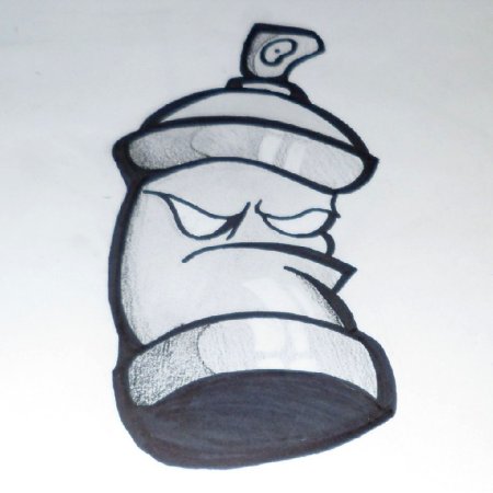 Баллончик с краской скетч