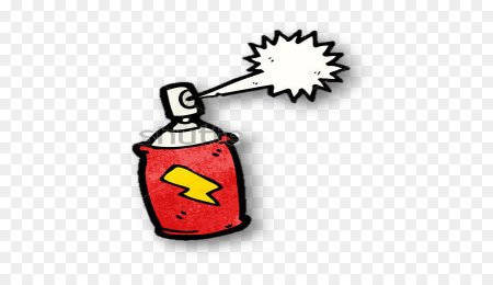 Баллончик с краской нарисованный