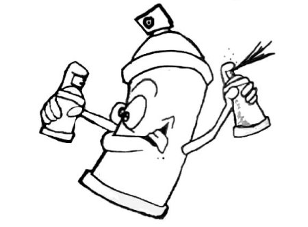 Баллончик с краской рисунок