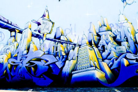 Город в стиле граффити