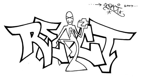 Эскизы граффити для начинающих