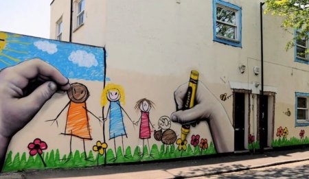 Рисование на стенах домов