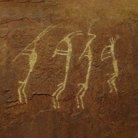 Кокопелли наскальный рисунок