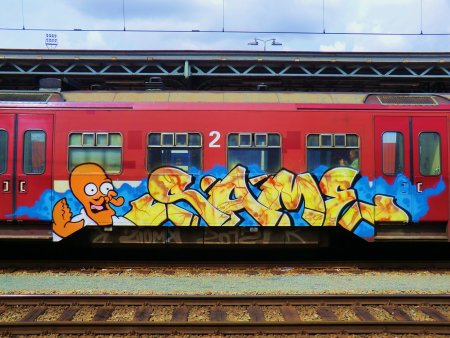 Граффити на вагонах