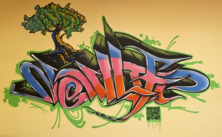 Разрисованные стены на улице