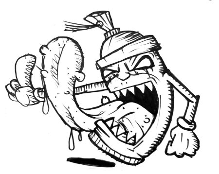 Раскраска граффити баллончик