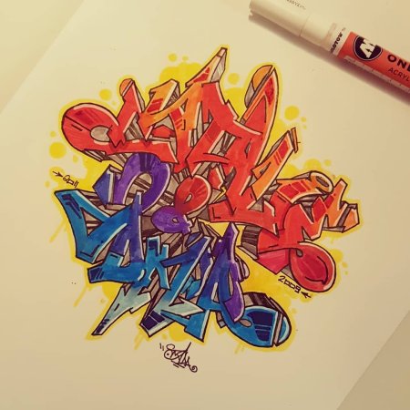 Скетчи граффити