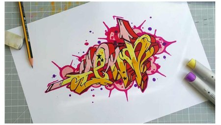 Граффити фломастером
