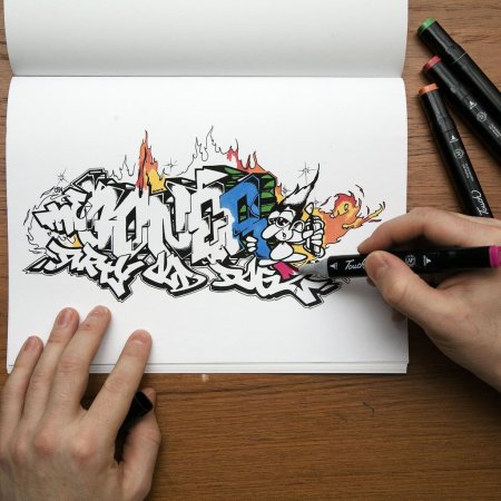 Граффити на бумаге