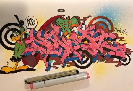 Граффити фломастером