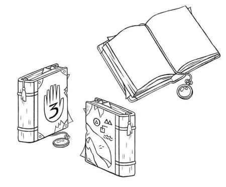 Раскраски Гравити Фолз книга 3