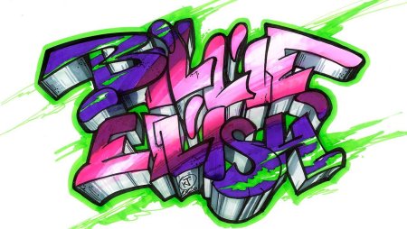 Билли Айлиш граффити