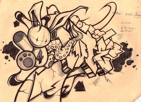 Скетч граффити персонажи