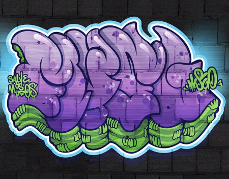 Граффити в стиле бабл