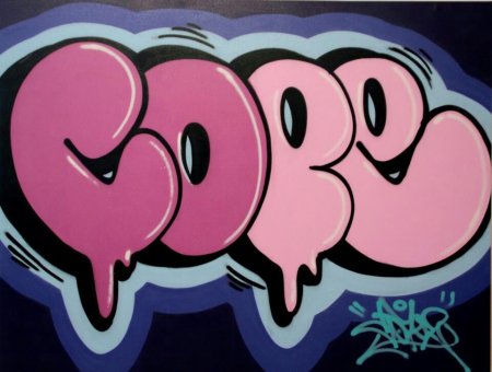 Лёгкие граффити в стиле бабл