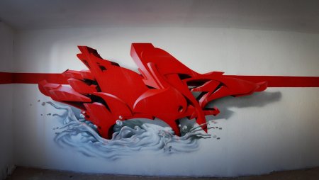 Граффити черно красное