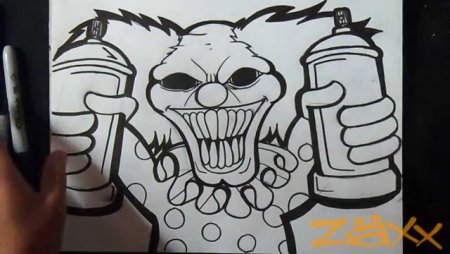 Граффити рисунки маркером