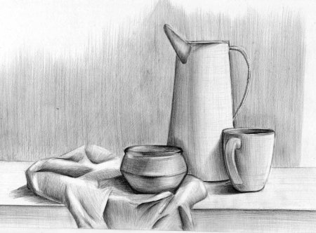 Натюрморт карандашом